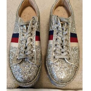 Gucci Peggy Glitter Platform Sneaker